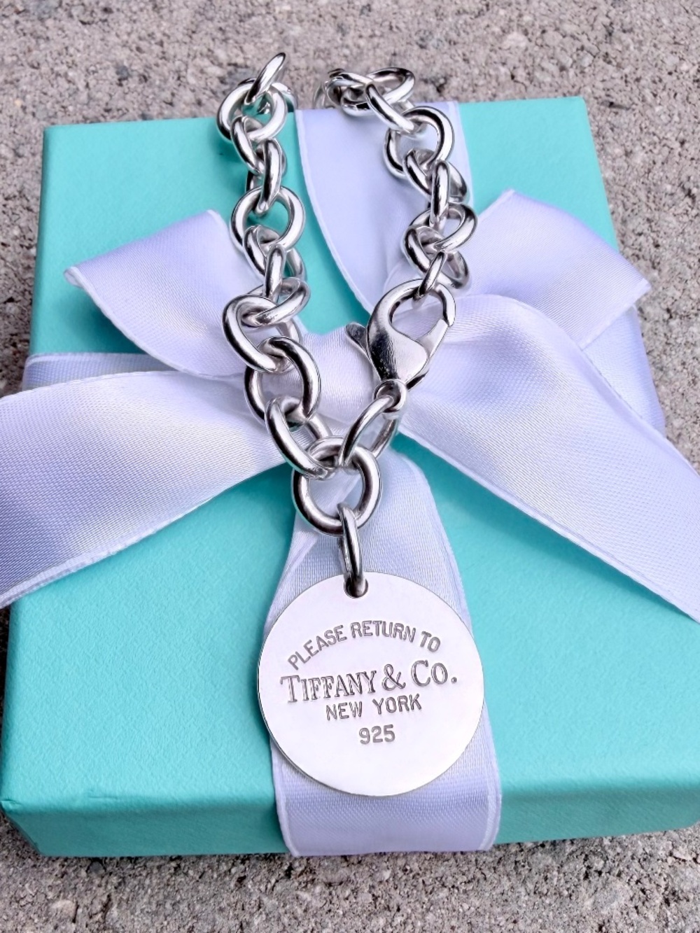 Return to Tiffany & Co. Round Tag Bracelet Silver